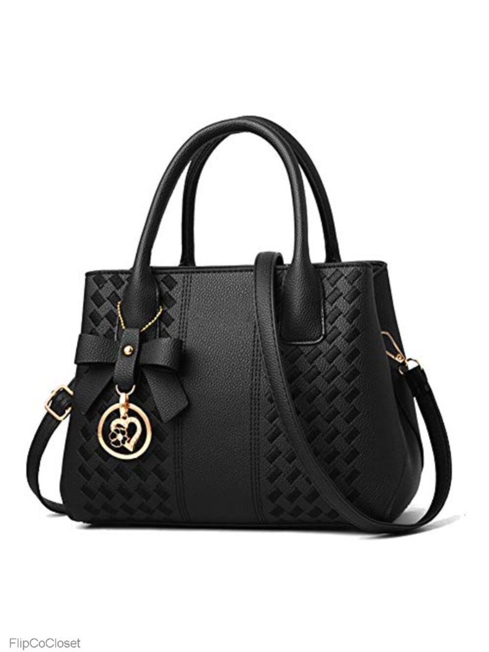 PU Leather Top Handle Satchel Shoulder Bag Crossbody Tote Purse